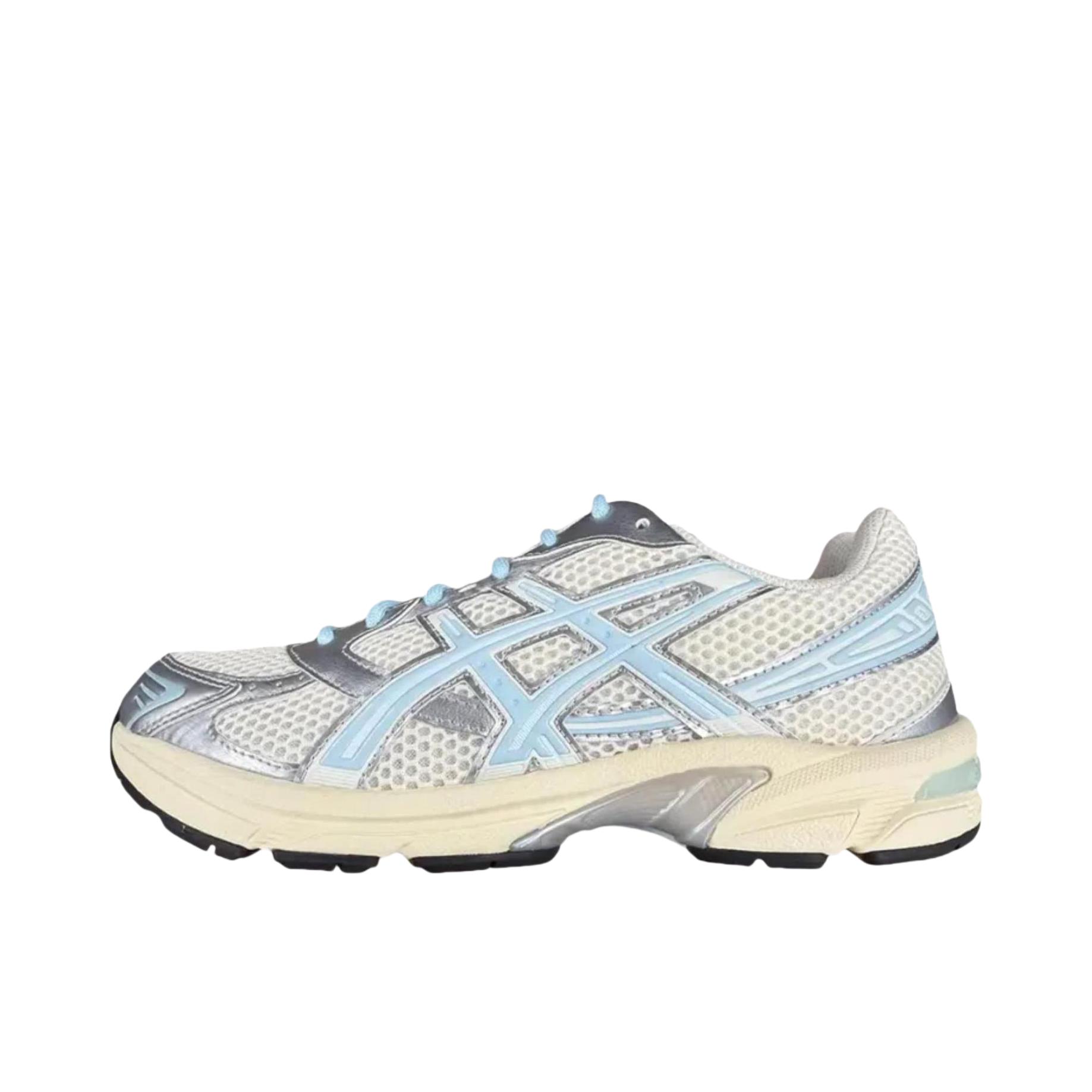 推荐商品：Asics/亚瑟士 Gel-1130 跑鞋 防滑耐磨缓震抓地织物网布透气复古马拉松短跑贴合圆头千禧风 KITH联名/白色/蓝色