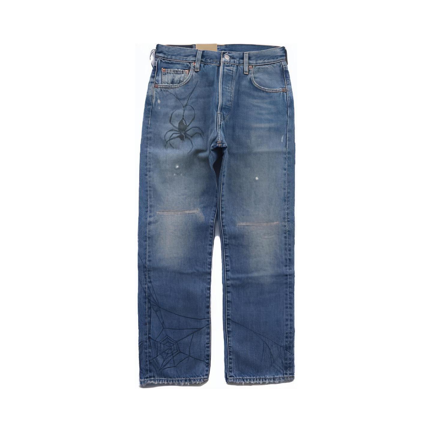 Levis 美式磨破补丁赤耳限量牛仔裤 85623-0008