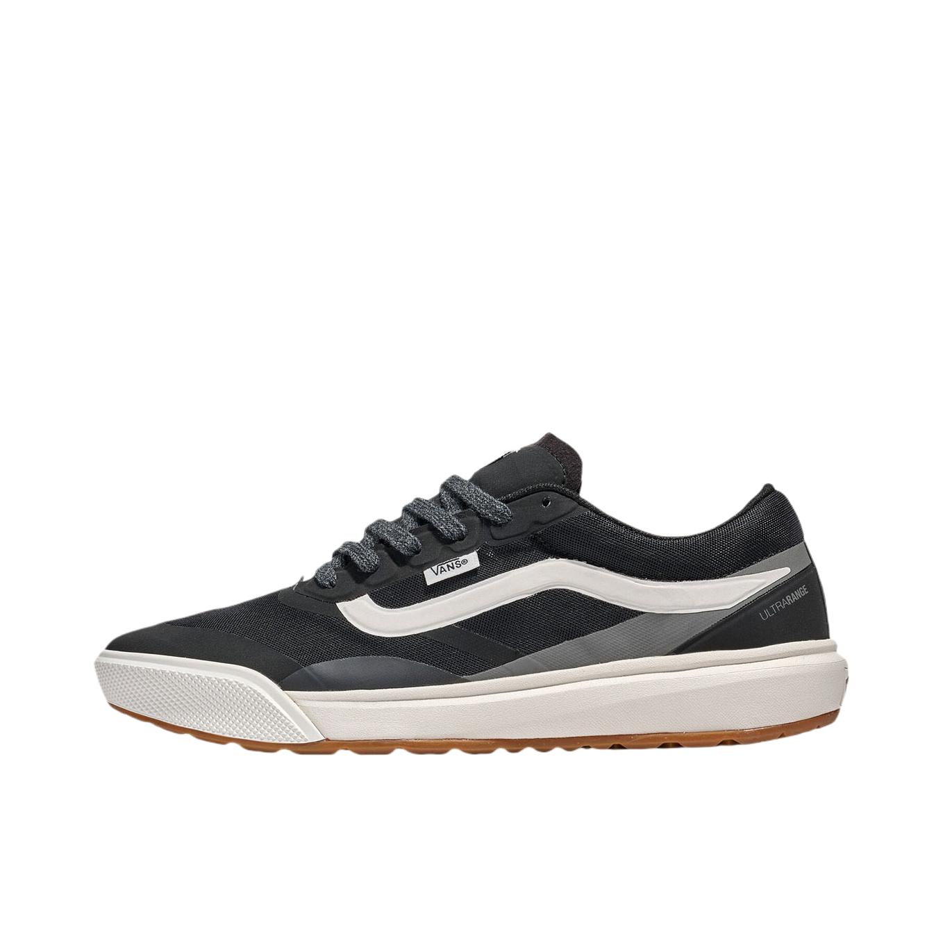 推荐商品：Vans/范斯 UltraRange 2.0 板鞋 低帮系带厚底圆头绒面革支撑轻便包裹性 黑色/白色