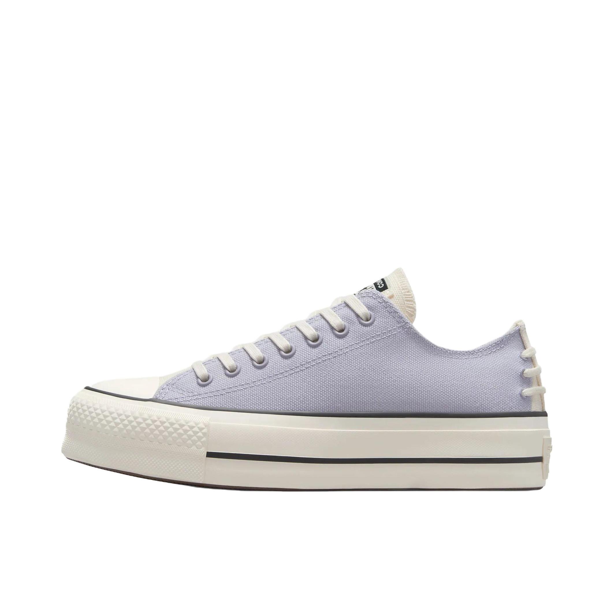 推荐商品：Converse/匡威 Chuck Taylor All Star Lift 帆布鞋 简约复古经典防滑耐磨舒适厚底圆头甜酷贴合松糕底流光风 女款/淡紫色