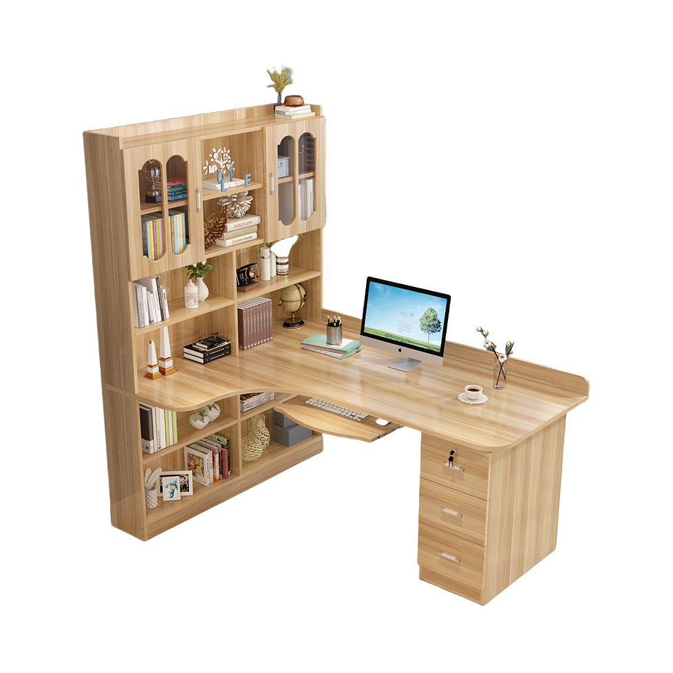 推荐商品：如煜 L款 实木杉木板 电脑桌台式书桌