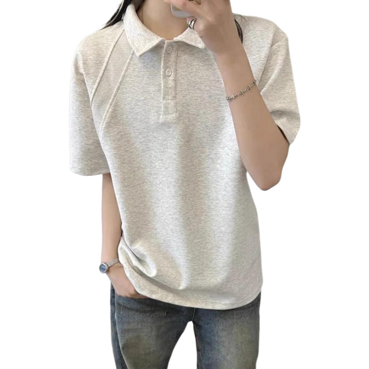 推荐商品：City Hipster 太空棉透气亲肤短袖Polo衫 CTZT-T502-C000 白花灰