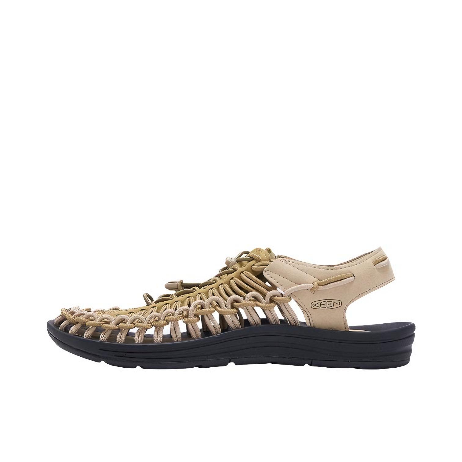 推荐商品：KEEN/科恩 Uneek 防滑耐磨 舒适时尚 休闲百搭 简约潮流 速干 沙滩鞋 户外鞋 黄色/棕色