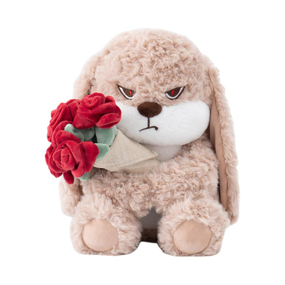 推荐商品：【情人节好礼】ZEIO/择偶记 玫瑰花丢丢兔 毛绒玩具