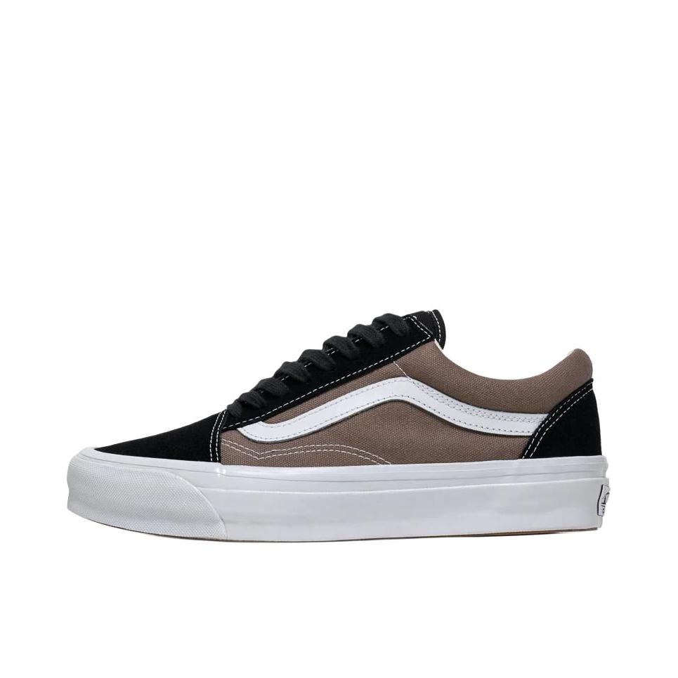 推荐商品：Vans/范斯 Old Skool 滑板鞋 板鞋 轻便防滑复古舒适经典 浅棕色/纯黑色
