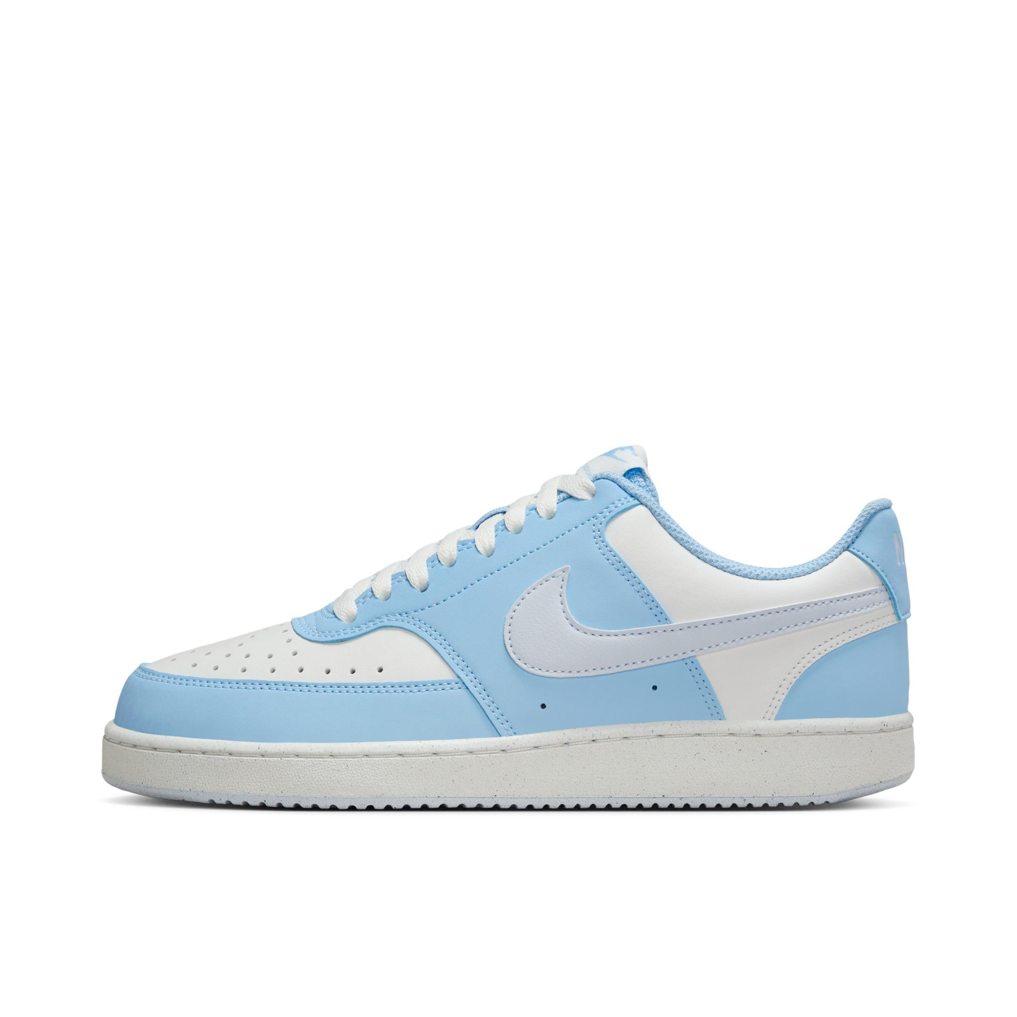 推荐商品：Nike Court Vision 板鞋 复古缓震抓地防滑轻便 女款/山峰白/足球灰/心灵蓝