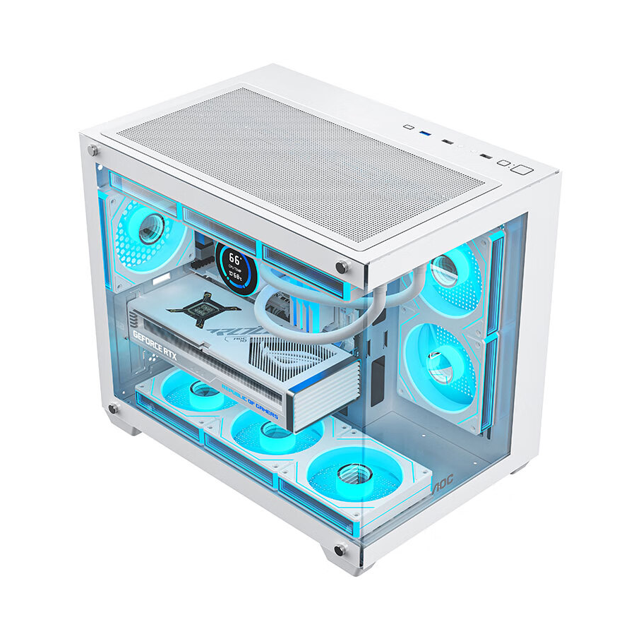 AOC 星海CG392 海景房电脑机箱 支持360水冷 无立柱 星海CG392 白色