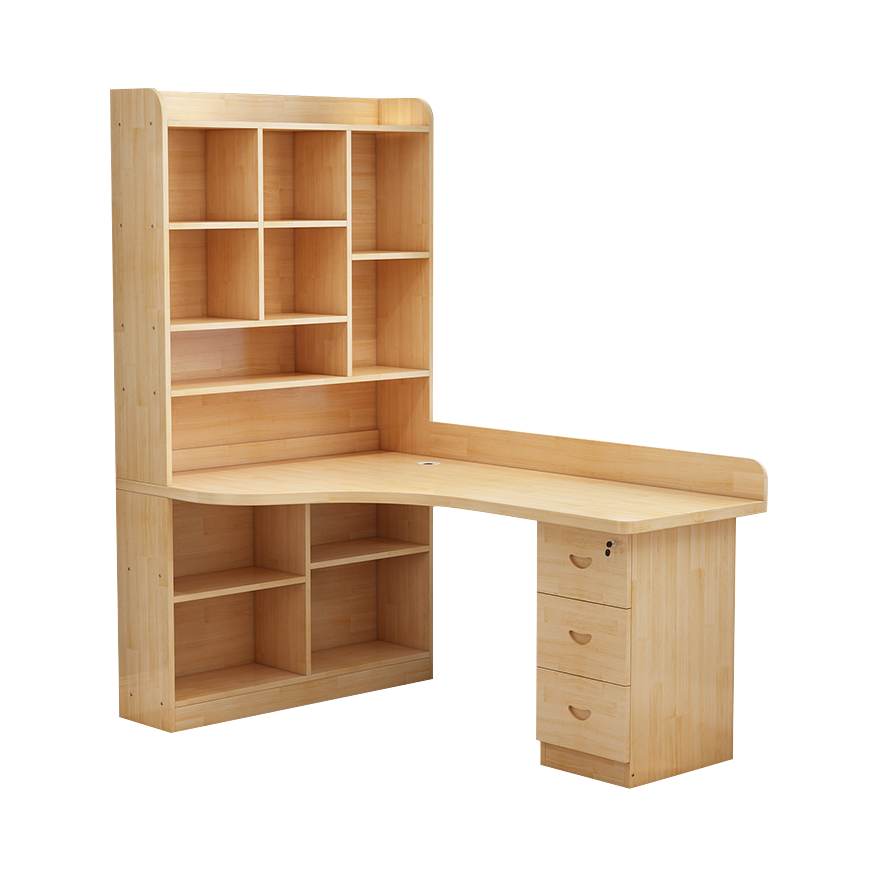 推荐商品：育松 实木 一体转角电脑桌