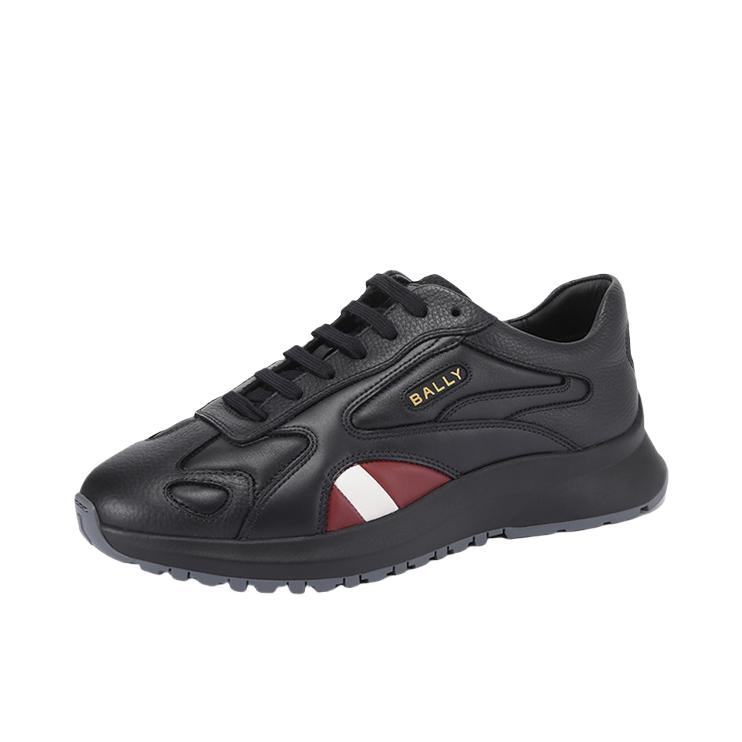 推荐商品：BALLY/巴利 皮革 低帮 圆头 厚底 系带 运动休闲鞋 6306541 黑色/红色/白色