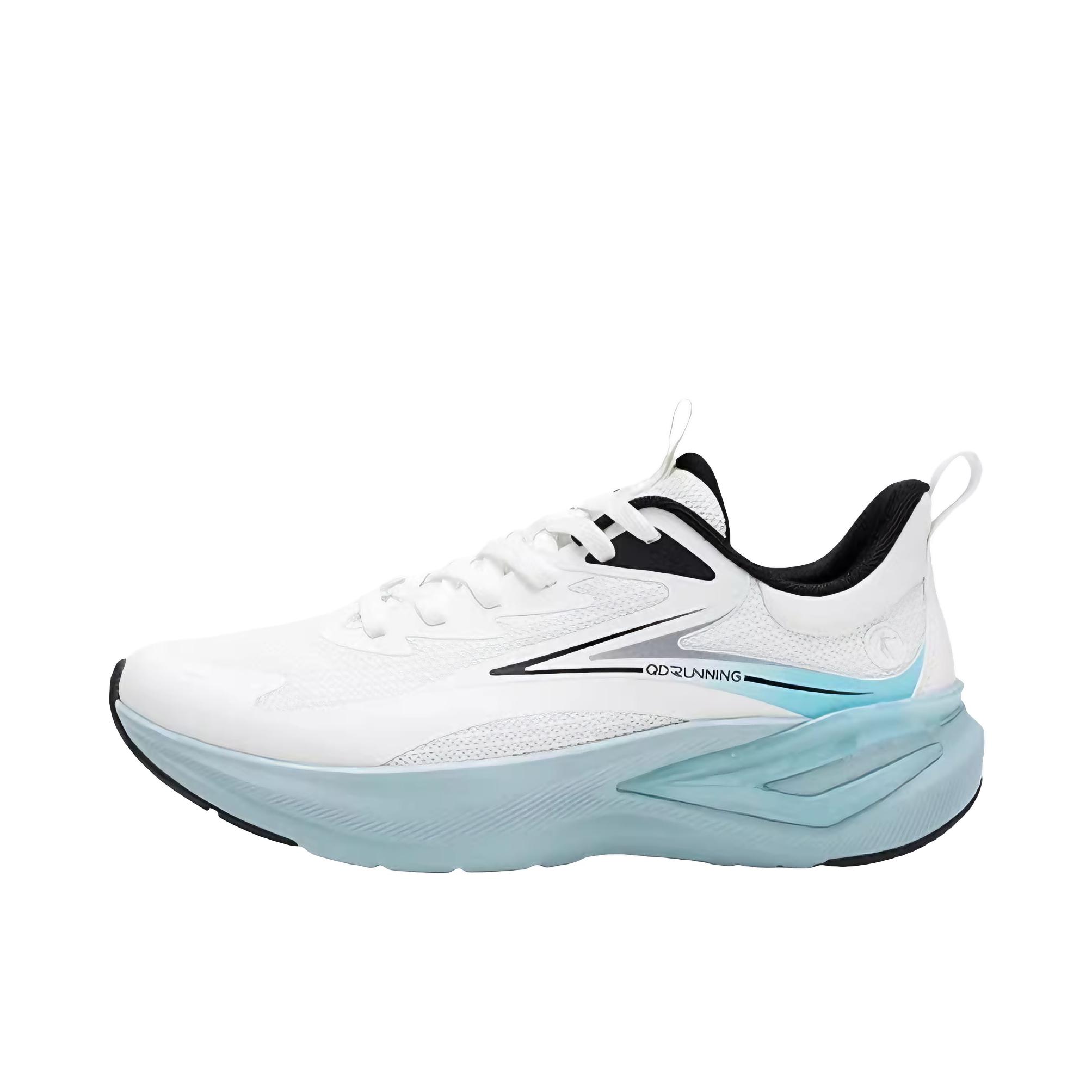 推荐商品：乔丹体育 轻速 跑鞋 透气网面公路室内软底氢速科技减震轻便防滑 象牙白/影青色