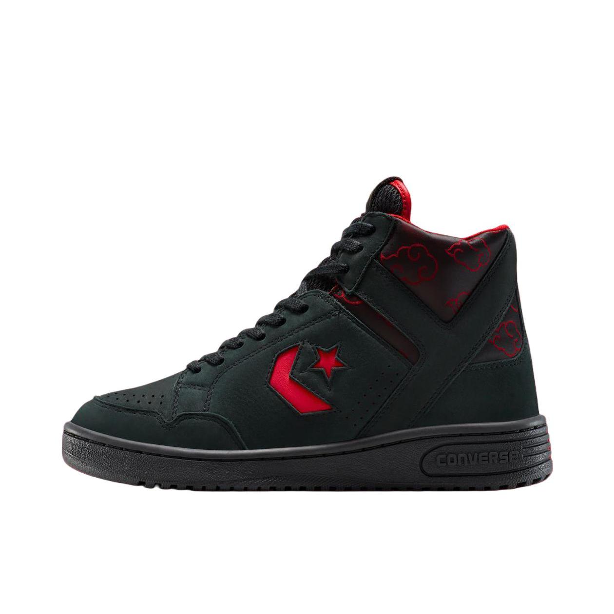 推荐商品：Converse/匡威 Weapon 板鞋 星箭标潮流经典复古拼接防滑耐磨减震透气支撑包裹性 Naruto联名/黑色