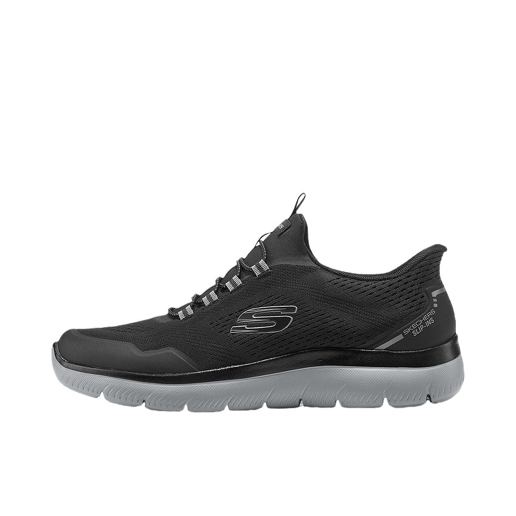 推荐商品：Skechers/斯凯奇 运动休闲鞋 柔软一脚蹬日常低帮 233045 黑色/炭灰色