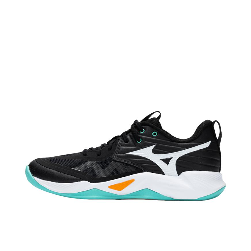 推荐商品：Mizuno/美津浓 Wave MOMENTUM Pro 排球鞋 室内比赛减震防滑 黑色/白色/绿色