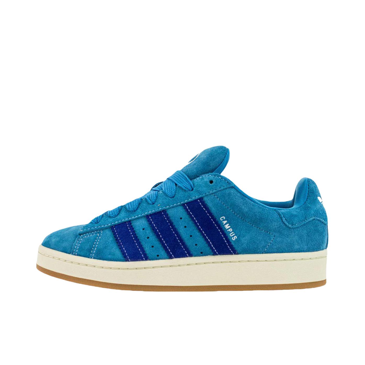 推荐商品：adidas Originals Campus 00s 板鞋 面包鞋 复古缓震透气轻便薄底贴合耐穿圆头包裹性平跟支撑 湖蓝色/白色