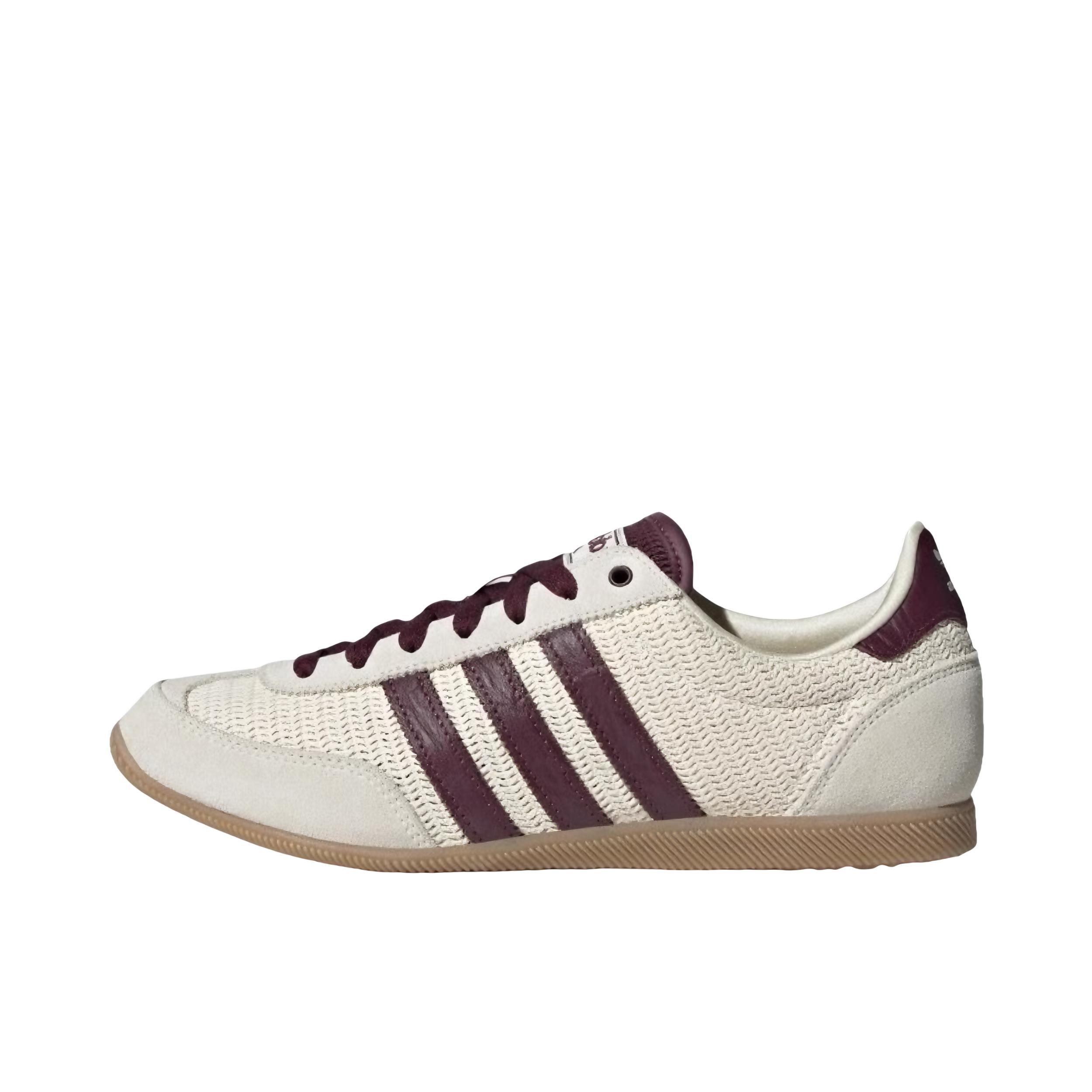 推荐商品：adidas Originals JAPAN 板鞋 防滑耐磨舒适低帮平跟复古百搭时尚薄底贴合 乳白色/酱紫/树脂黄