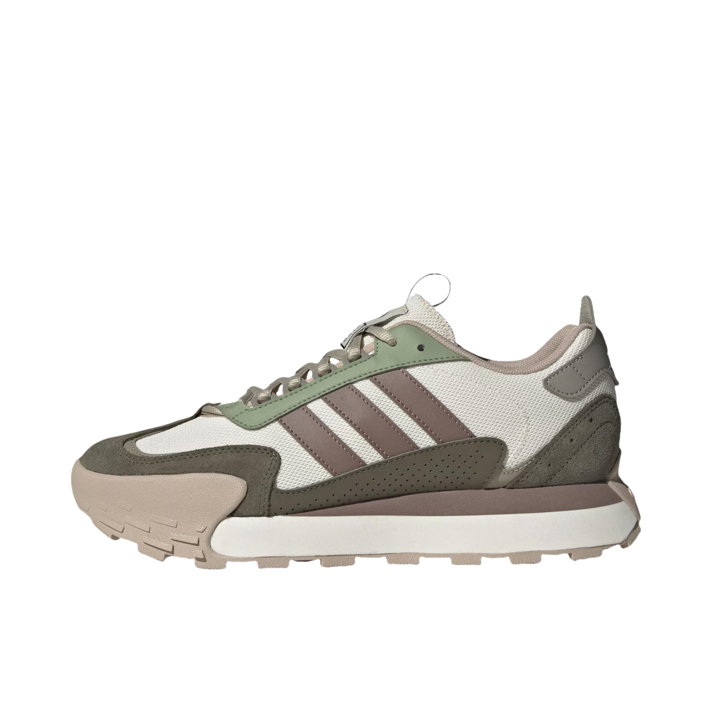 推荐商品：adidas neo Futro Mixr 运动休闲鞋 防滑耐磨轻便舒适增高厚底透气复古织物轻运动 橄榄绿色/褐色
