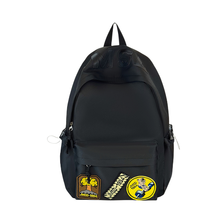 推荐商品：Villelon/武林狼 常规情侣款美式水纹涂鸦高颜值设计通勤旅行高级感高中大学上课牛津布双肩包