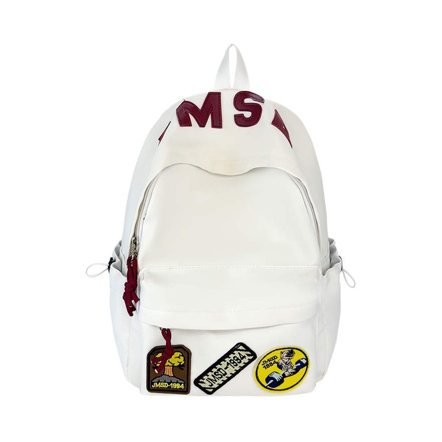 推荐商品：Villelon/武林狼 常规情侣款美式水纹涂鸦高颜值设计通勤旅行高级感高中大学上课牛津布双肩包