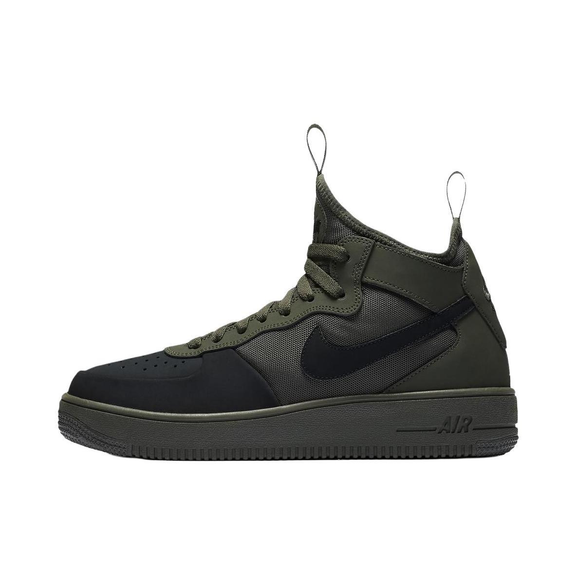 推荐商品：Nike Air Force 1 Ultraforce 板鞋 防滑耐磨舒适减震网布织物百搭时尚潮流复古皮革 Tech Sequoia/Black  橄榄绿