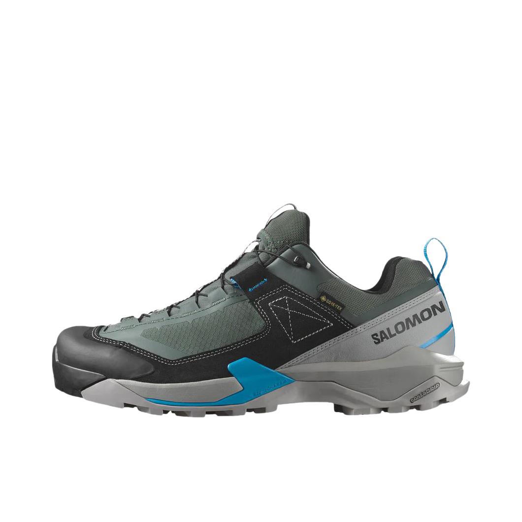 推荐商品：Salomon/萨洛蒙 X Ultra Alpine GTX 防水 防滑耐磨 抽绳 圆头 户外鞋 徒步鞋 灰色/蓝色