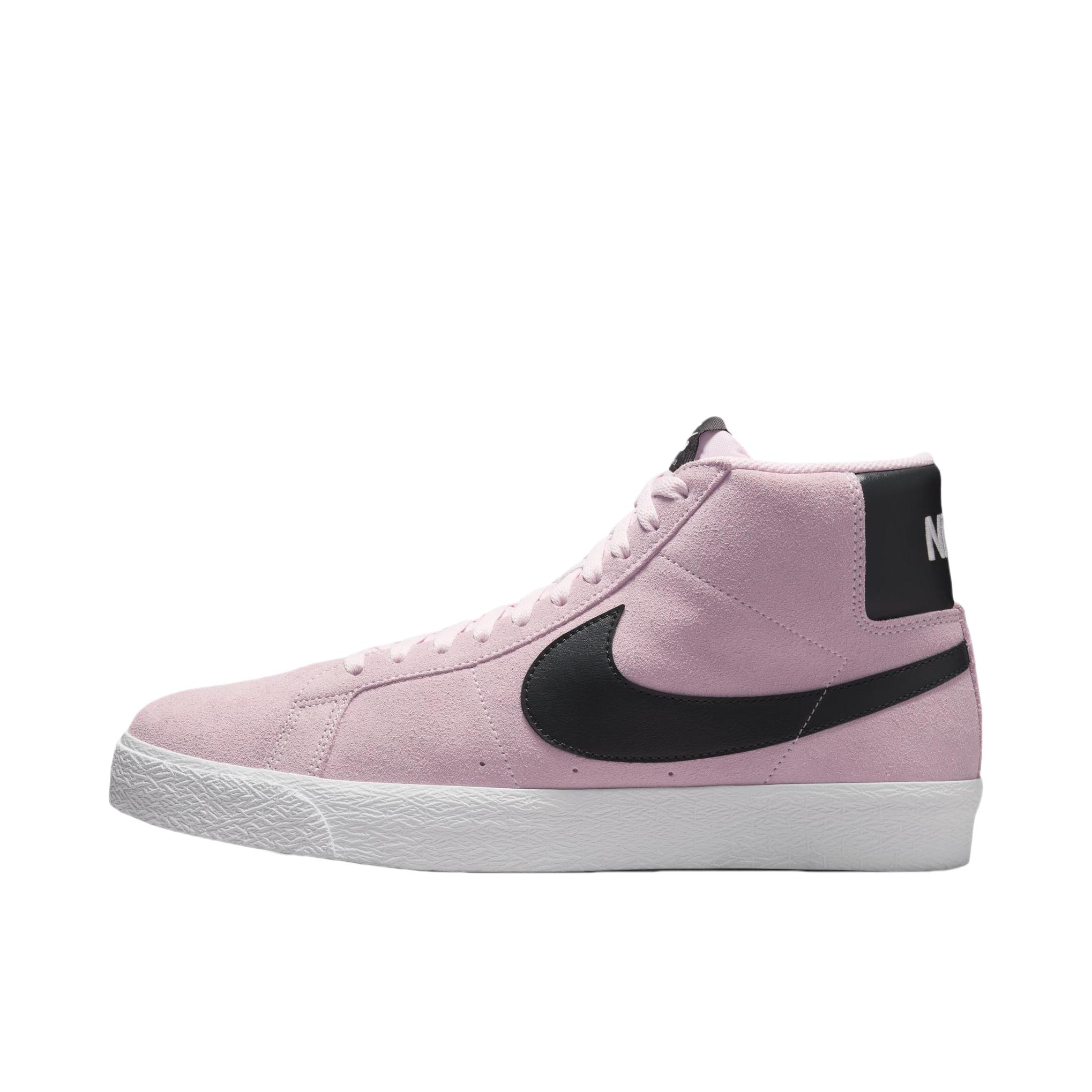 推荐商品：Nike SB Blazer Zoom 滑板鞋 板鞋 拼接时尚复古防滑耐磨透气运动休闲舒适百搭 泡沫粉/白色/橡皮黄/煤黑色