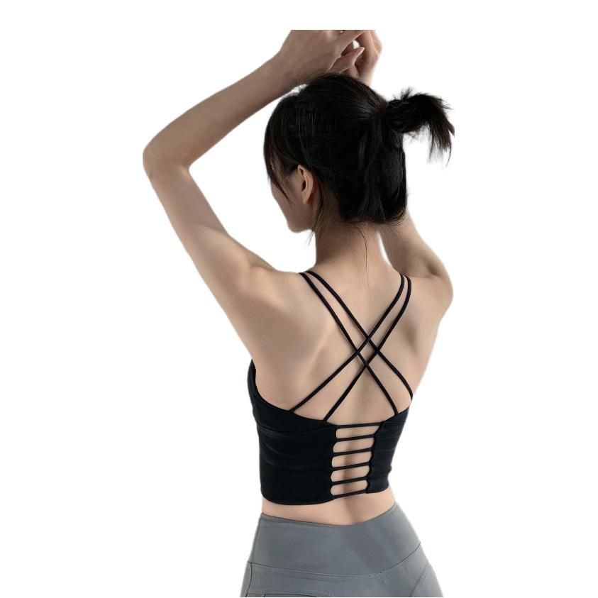 推荐商品：climbingclub 防震聚拢防下垂美背运动内衣 女装 wg01 黑