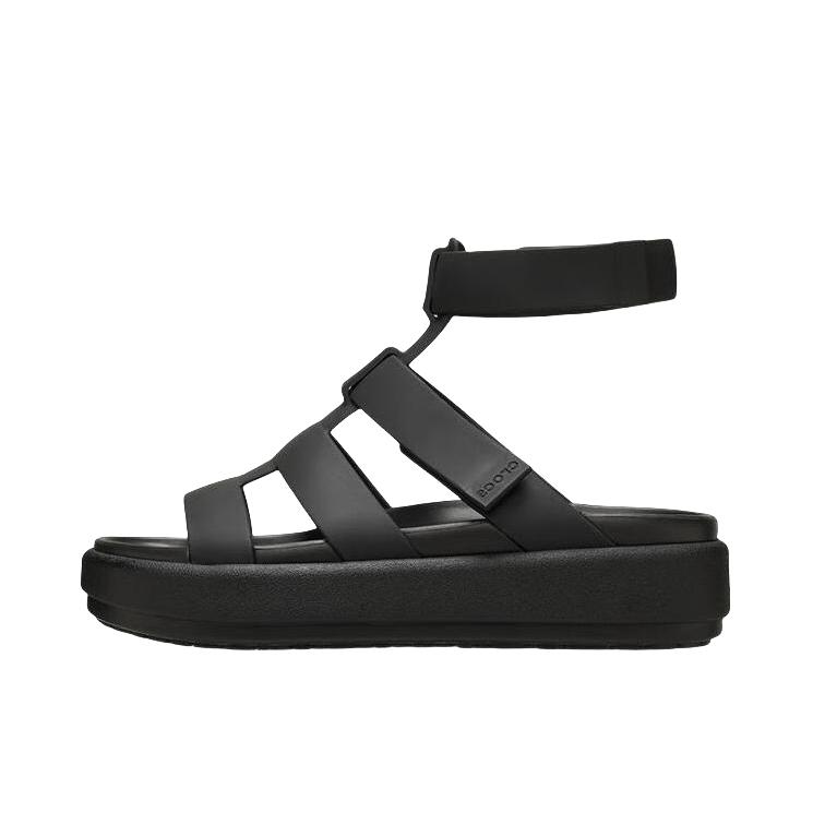 推荐商品：Crocs/卡骆驰 Brooklyn 布鲁克林 罗马 平底 平跟 露趾 沙滩鞋 凉鞋 209557 黑色