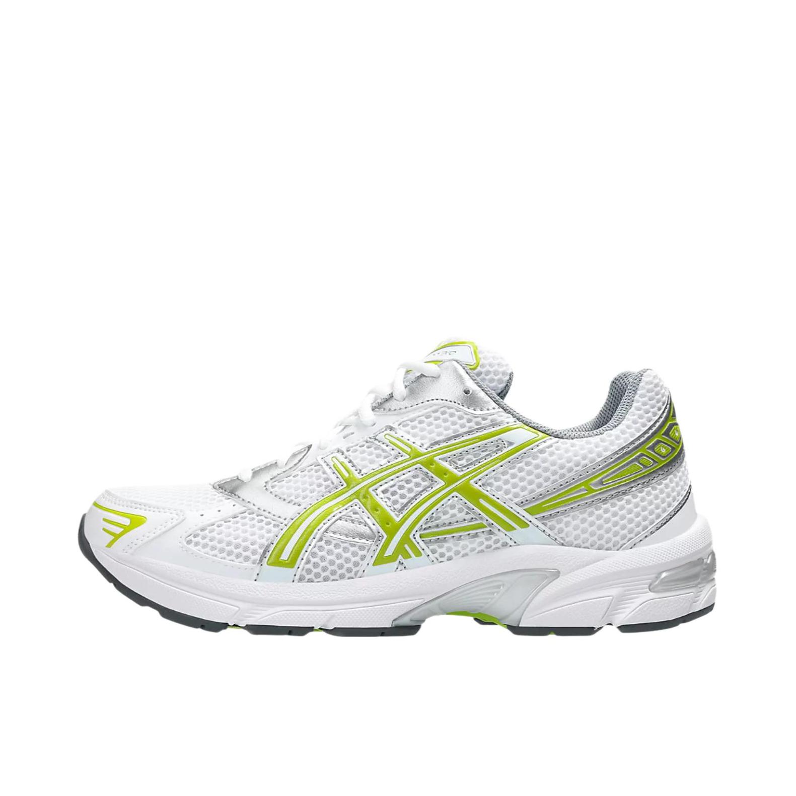 推荐商品：Asics/亚瑟士 Gel-1130 跑鞋 防滑耐磨缓震抓地织物网布透气复古马拉松短跑贴合圆头千禧风 白色/浅绿色