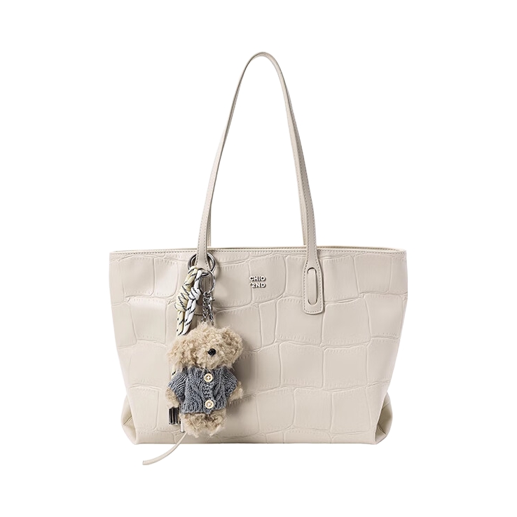 推荐商品：Chio2nd/南风 大容量2025新款通勤奶油日志单肩包托特包手提包