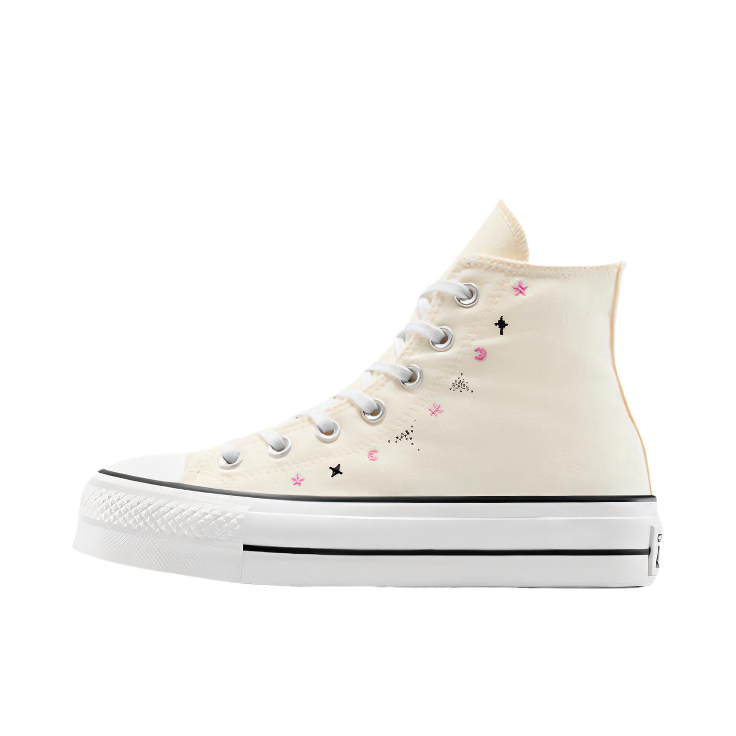 推荐商品：Converse/匡威 Chuck Taylor All Star 帆布鞋 常青款轻便防滑耐磨百搭复古圆头减震贴合高帮 女款/米色/纯白色