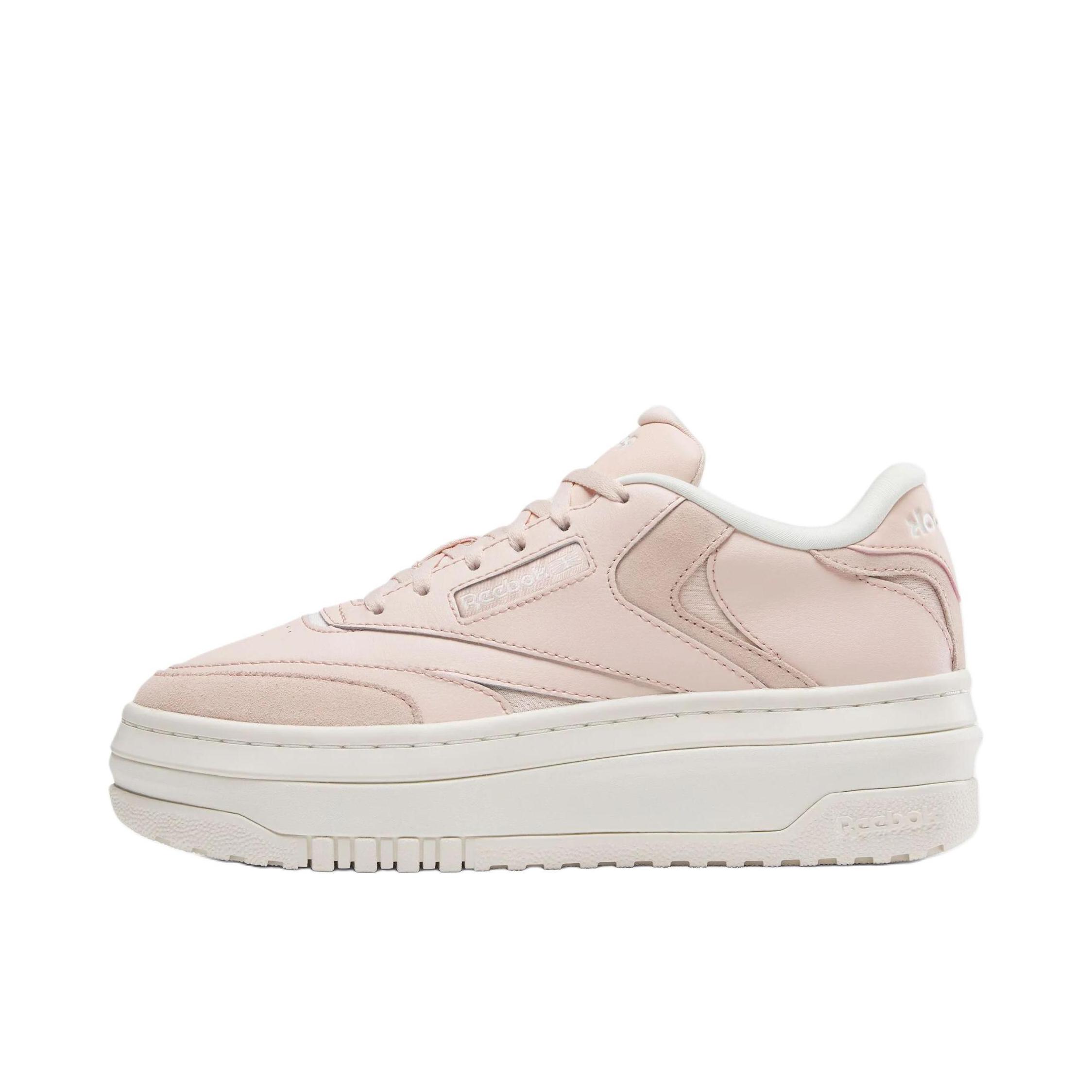 推荐商品：Reebok/锐步 Club C Extra 复古 防滑舒适 耐磨 增高 板鞋 女款/粉色 