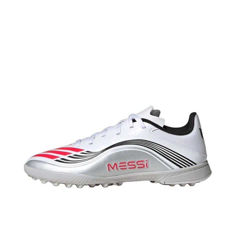 推荐商品：adidas F50 League TF 中端 胶质碎钉 人造草地室外硬地 缓震耐用 足球鞋 大童/白色/红色
