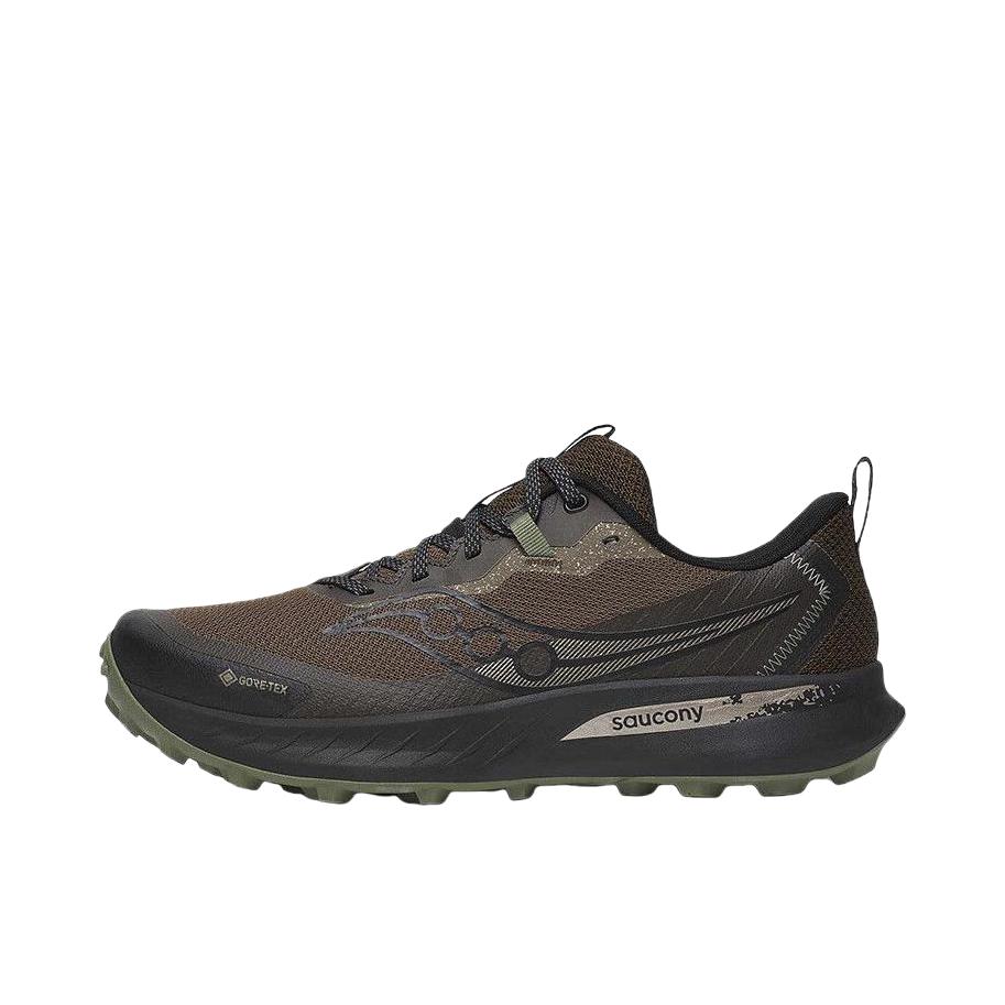 推荐商品：Saucony/索康尼 Peregrine 游隼 15 GTX 越野跑鞋 防水百搭减震透气轻量低帮 棕色