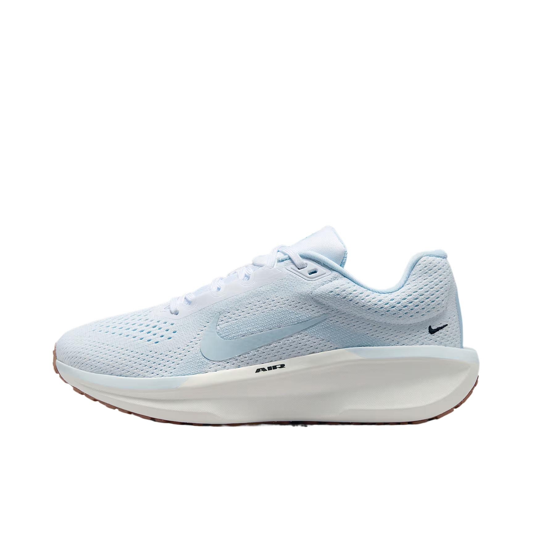 推荐商品：Nike Winflo 11 跑鞋 网面轻便减震简约休闲长跑短跑训练防水圆头贴合支撑 蓝色/白色
