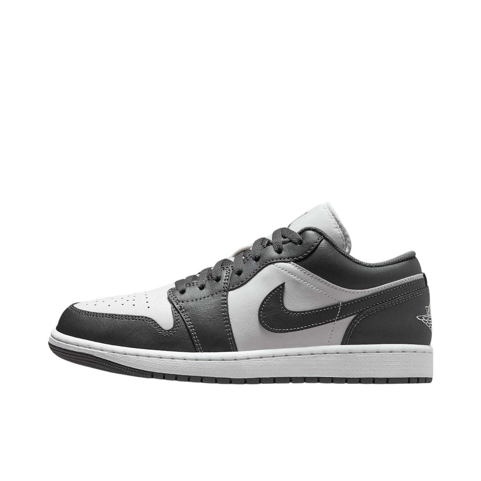 Air Jordan 1 板鞋 运动休闲鞋 复古潮流支撑合成革 深灰色/纯白色