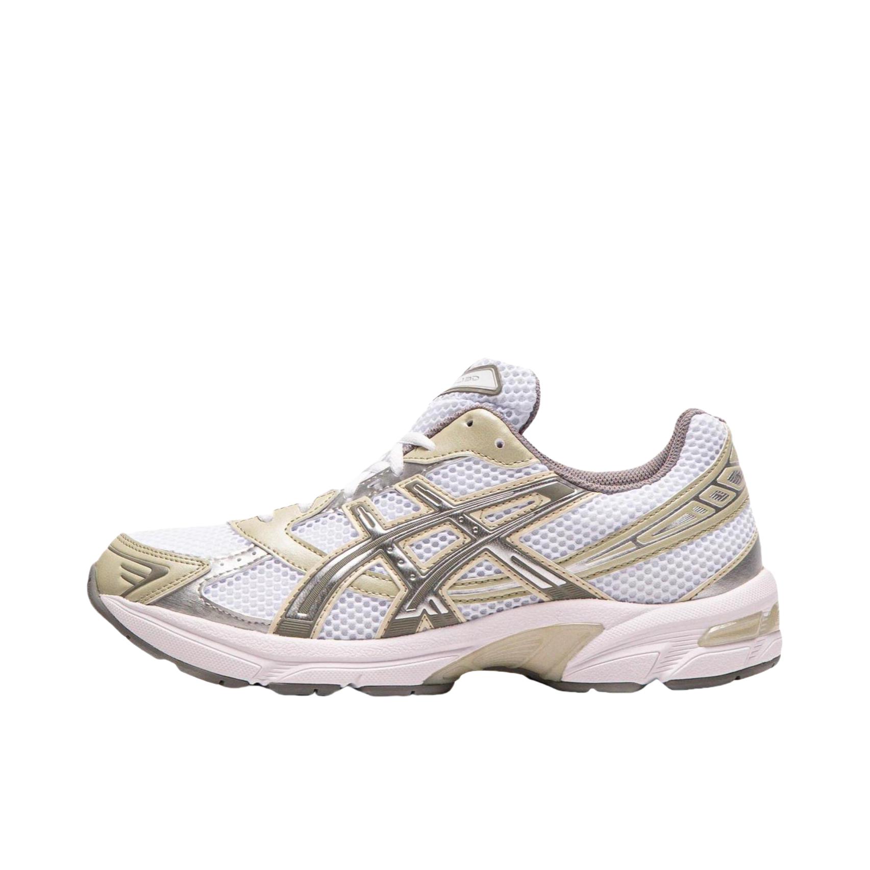 推荐商品：Asics/亚瑟士 Gel-1130 跑鞋 防滑耐磨缓震抓地织物网布透气复古马拉松短跑贴合圆头千禧风 帆白色/金色