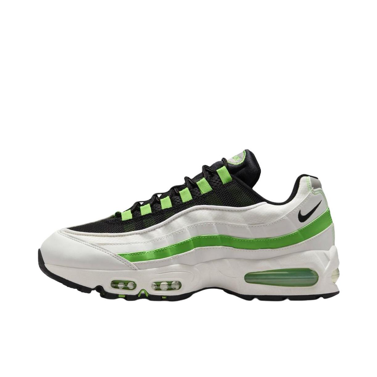 推荐商品：Nike Air Max 95 跑鞋 潮流时尚复古百搭防滑耐磨舒适透气防水气垫织物支撑低帮缓震贴合耐用圆头 白色/黑色