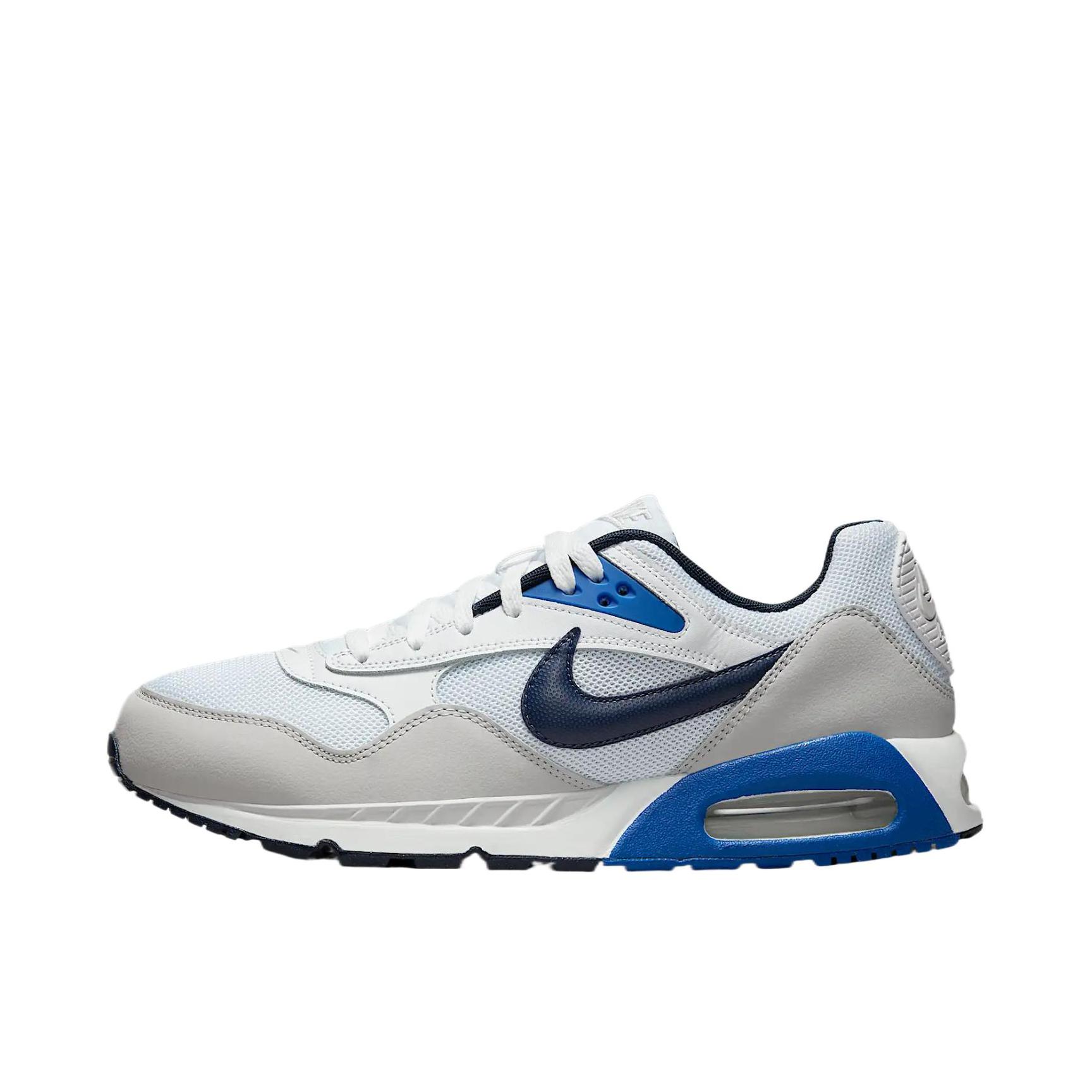推荐商品：Nike Air Max Correlate 跑鞋 减震回弹防滑耐磨轻便透气运动织物复古气垫 白色/蓝色