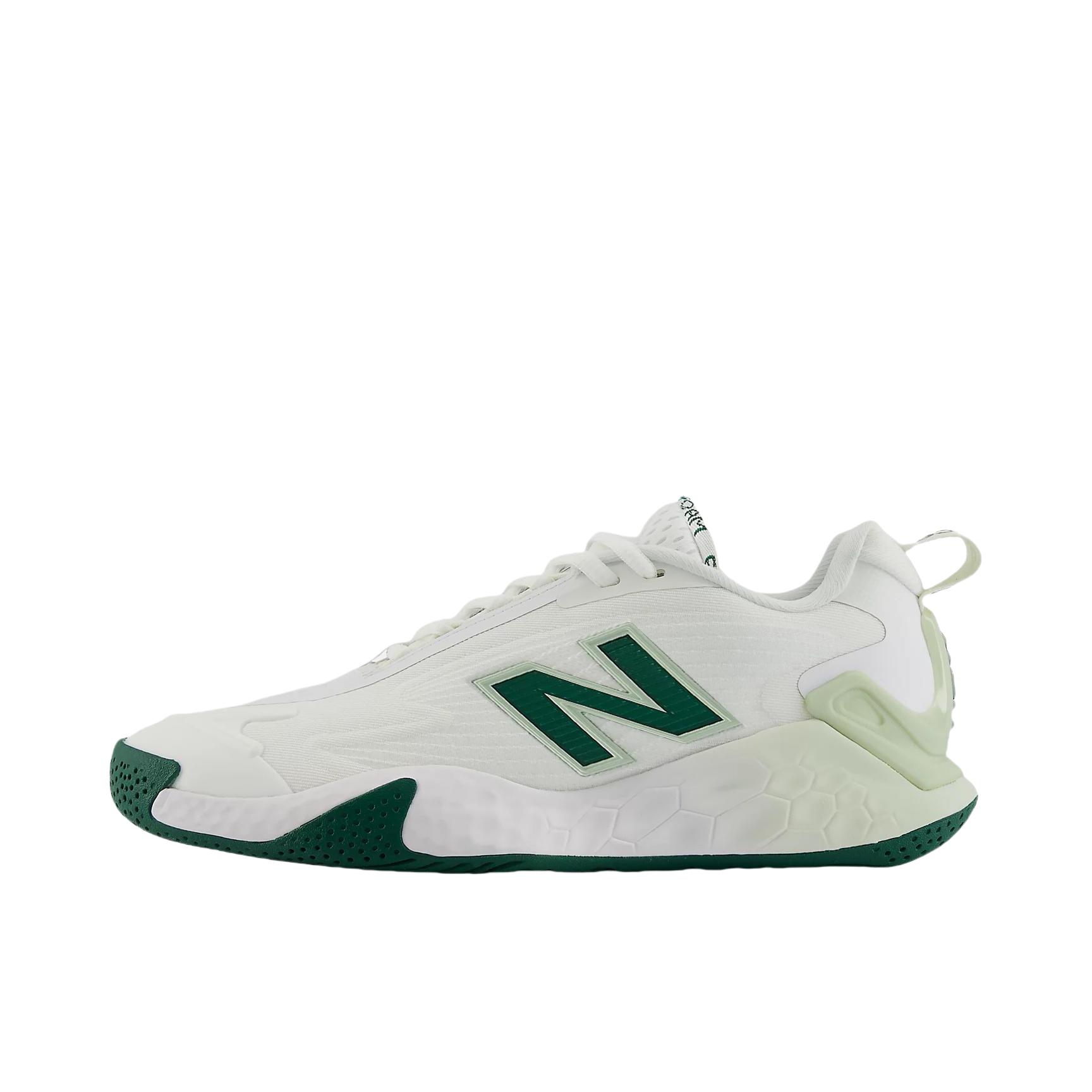 推荐商品：New Balance Fresh Foam X CT-Rally 柔软 防滑 耐磨 低帮 网球鞋 B宽/女款/白色/绿色