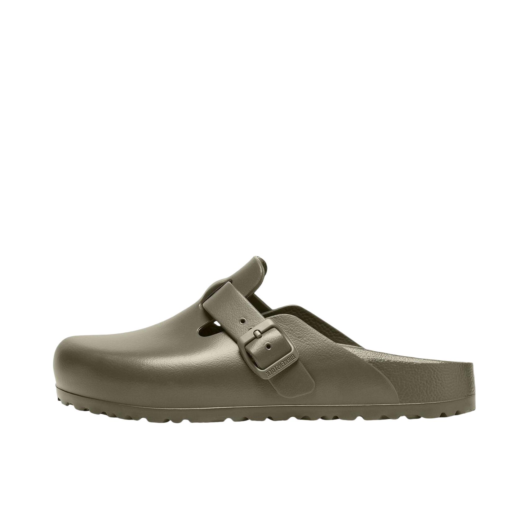 推荐商品：Birkenstock Boston 勃肯鞋 拖鞋 Eva轻便透气平底休闲外穿包头防磨搭扣 窄版/女款/卡其色