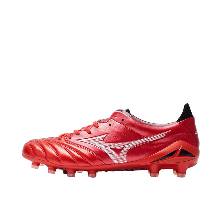 推荐商品：Mizuno/美津浓 Morelia NEO 4 FG 防滑耐磨 圆头 胶质长钉 天然草地 足球鞋 砖红色