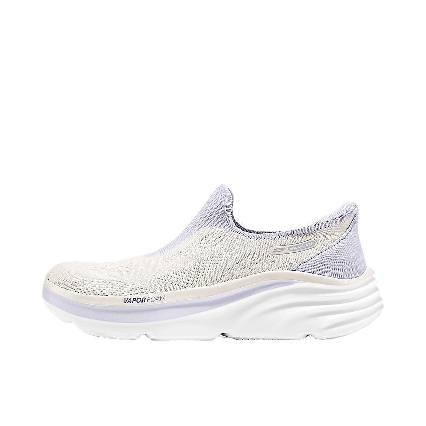 推荐商品：Skechers/斯凯奇 SPORT 厚底鞋 运动休闲鞋 一脚蹬缓震简约 女款/米色/紫色