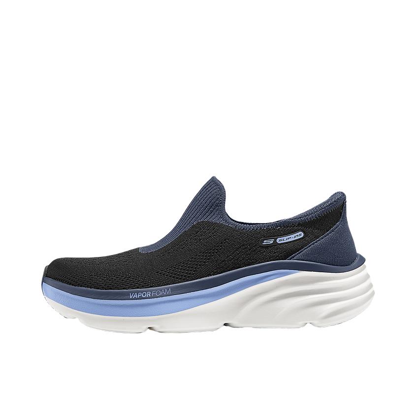 推荐商品：Skechers/斯凯奇 SPORT 厚底鞋 运动休闲鞋 一脚蹬缓震简约 女款/黑色/蓝色