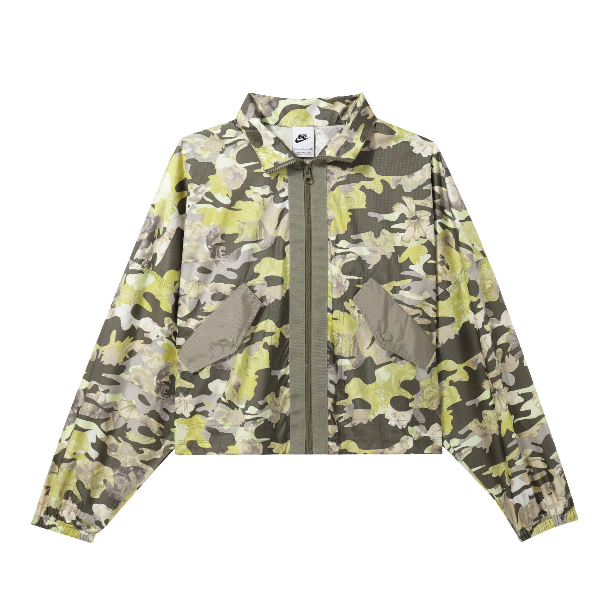 Nike 2024AW 梭织花卉迷彩透气立领夹克 CZ8185