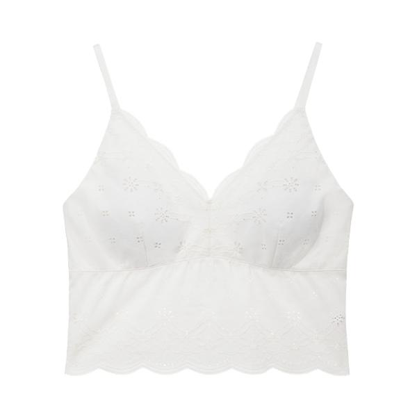 推荐商品：【刘雯同款】 ubras 肌底衣系列 美背蕾丝内搭外穿带胸垫吊带 女装 UJ5151061 白