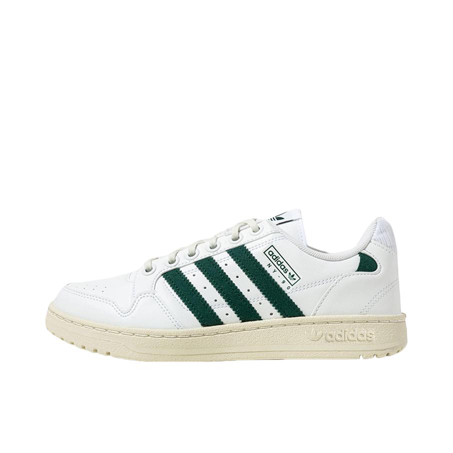 推荐商品：adidas Originals NY 90 板鞋 复古简约防滑耐磨 低帮/白色/绿色