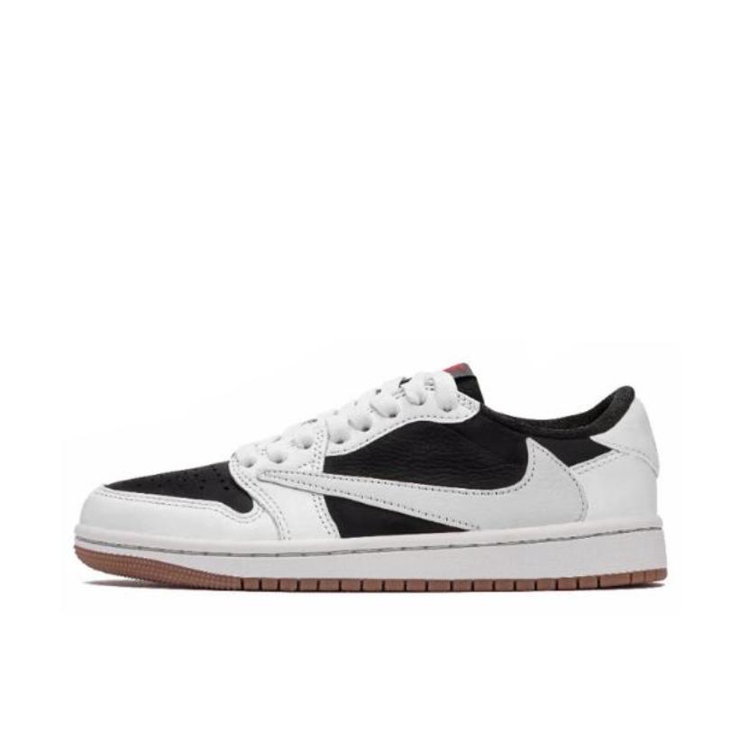 推荐商品：【定制球鞋】Air Jordan 1 减震 耐磨 透气 平跟 复古 潮流 简约 包裹性 防滑 轻便 支撑 增高 板鞋 Travis Scott联名/白黑倒钩