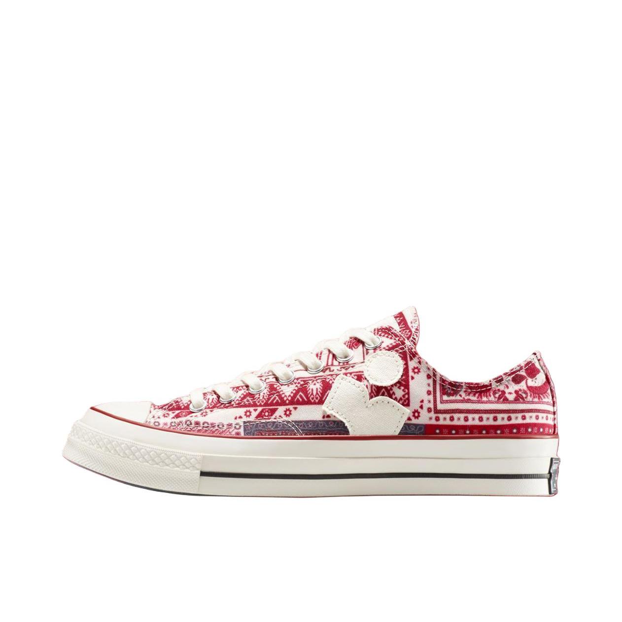 推荐商品：Converse/匡威 Cozy Granola Chuck 70 Ox 帆布鞋 经典百搭花卉细节防滑耐磨舒适透气 ISABEL MARANT联名/米色/红色
