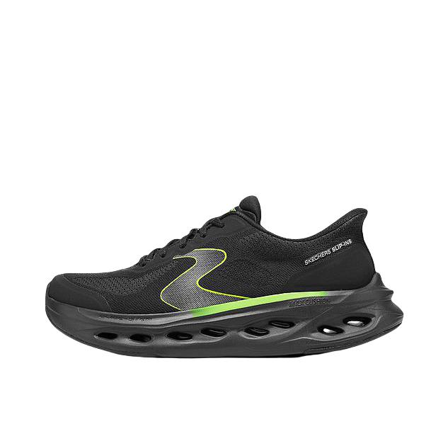 推荐商品：Skechers/斯凯奇 MAX CUSHIONING 缓震回弹 舒适透气 厚底 防滑耐磨 百搭 跑鞋 220424 黑色/柠檬色