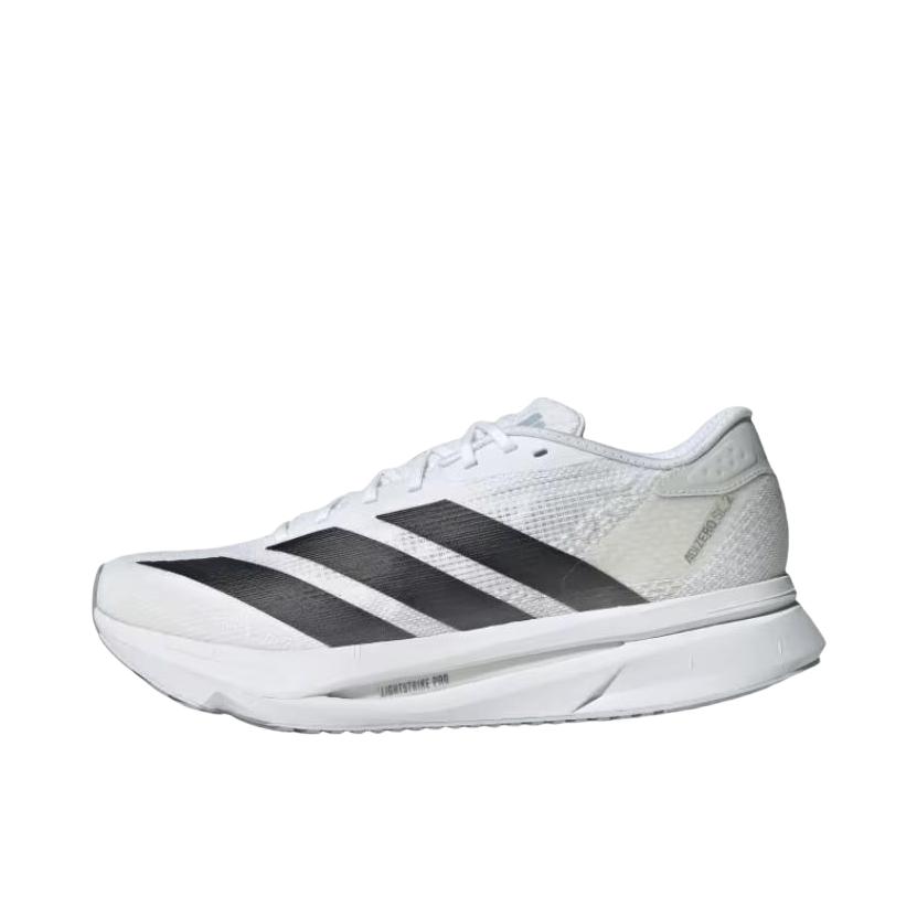 推荐商品：adidas Adizero Sl 2 跑鞋 轻便缓震支撑马拉松闪充长跑备赛体测训练防滑竞速贴合 纯白色/黑色